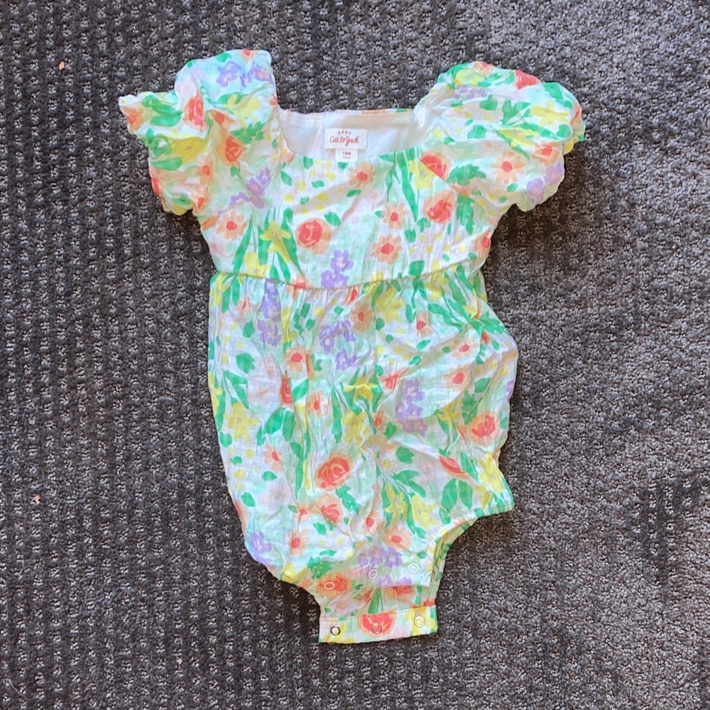 Cat & Jack Floral Bubble Romper